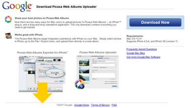 Picasa Web Albums Exporter for iPhoto
